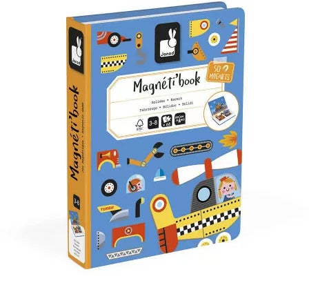 Janod Magneti'Book Racers Magnet-Set 50 Teile von Janod