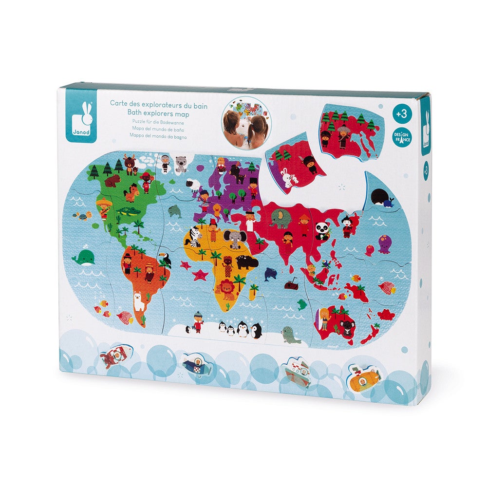 Janod Puzzle Badespielzeug Explorers Map von Janod