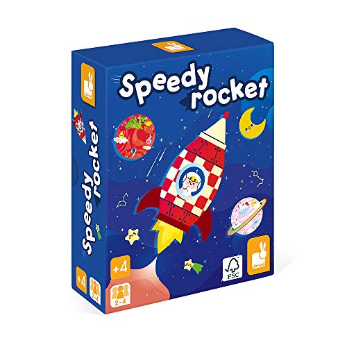 Janod - Speedy Rocket - Gesellschaftsspiel für Kinder - Geschicklichkeitsspiel, FSC-zertifiziert - Ab 4 Jahren, J02635 Janod - Speedy Rocket - Gesellschaftsspiel für Kinder - Geschicklichkeitsspiel, FSC-zertifiziert - Ab 4 Jahren, J02635 von Janod