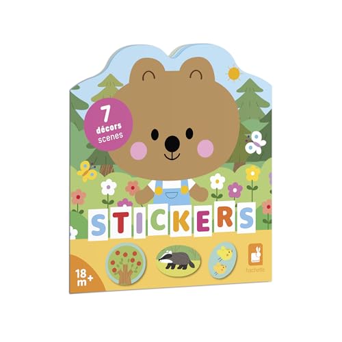 Janod - Stickerheft Ab 18 Monate - Thema Wald - 12 Seiten zum Dekorieren - Kreatives Freizeitvergnügen Kind - Lernen Feinmotorik & Konzentration, Braun Janod - Stickerheft Ab 18 Monate - Thema Wald - 12 Seiten zum Dekorieren - Kreatives Freizeitvergnügen Kind - Lernen Feinmotorik & Konzentration, Braun von Janod