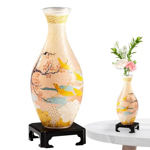 3D-Kunst-Puzzle-Vase – Vasen-Puzzle, Vasen-Puzzle Für Erwachsene – Vase 3D-Puzzle-Spielzeug Für Erwachsene – Tisch-Statue, Vase, Herzstück, Einweihungs-Blumenstrauß-Arrangement, Behälter Für Bücherreg von Janurium