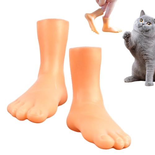 Fingerpuppen Füße,Fingerpuppen für Kinder | Interaktives Katzenspielzeug - Tiny Feet Fingerpuppen 2 Stück, kleine Fußpuppen, kleine Fußfinger für Kinder Erwachsene Katzen von Janurium