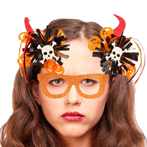 Janurium Halloween-Brillen,Halloween-Brillen für Kinder | Lustige Neuheitsbrillen | Anziehbrillen, Halloween-Fotokabinen-Requisiten, Maskerade-Brillen für Kinder und Erwachsene von Janurium