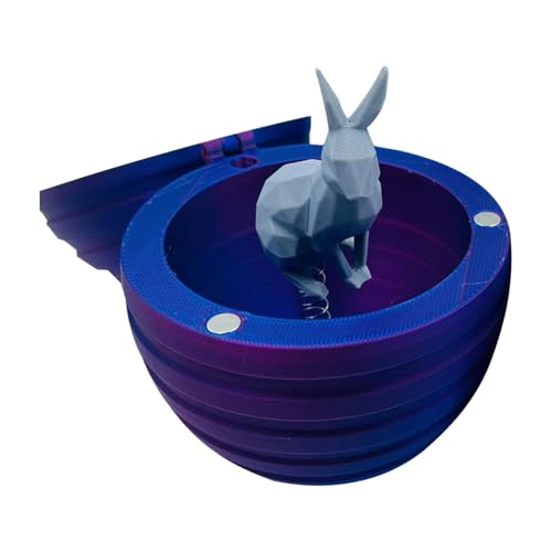 Janurium Kleine 3D-gedruckte Eier,3D-gedrucktes Ei, Kaninchen-Executive-Schreibtischspielzeug, 3D-Druck-Ei mit Kaninchen im Inneren, Tierspielzeug, Ornamente, Schreibtischspielzeug für Frauen von Janurium