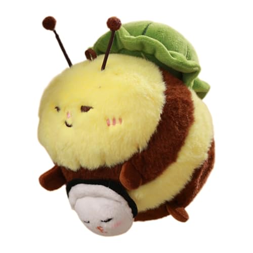 Janurium Little Bee Plüsch-Ornament, Austern-Schildkröte, Bienen-Ornament, Plüsch-Anhänger – entzückende Biene, Tier-Plüsch, Spielbegleiter für Schultertasche, Schultasche von Janurium