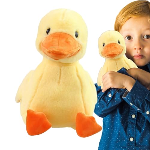 Janurium Weiches kuscheliges Plüschtier - Süße gelbe Enten-Plüschtiere,Lernspielzeug für Weihnachtsstrümpfe, weiche, kuschelige Spielbegleiter, Geschenk für Wohnzimmer und Schlafzimmer von Janurium