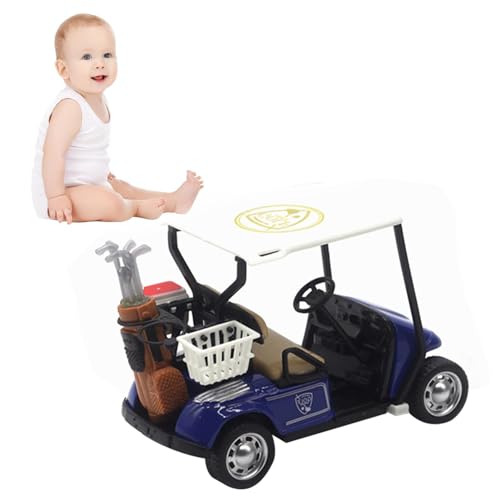 Minigolf-Modell – leichte Golfwagen-Modelle aus Druckgussmetall | Dureble Pullback Action Cart Montagemodell Spielfahrzeug Spielzeug für Mädchen Puppenhaus Kuchen Dekoration von Janurium