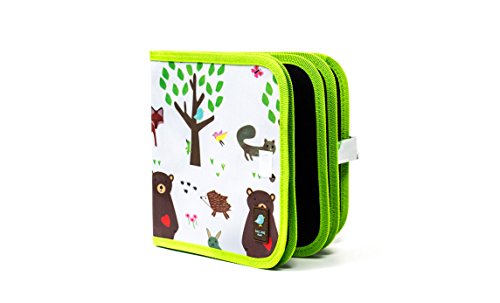 Kreidemalbuch inkl. 4 Kreiden, Motiv Wald, abwischbares Malbuch für Kinder Kreidemalbuch inkl. 4 Kreiden, Motiv Wald, abwischbares Malbuch für Kinder von Jaq Jaq Bird