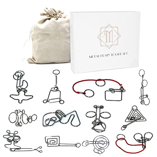 JasCherry 12 Stück Metall Puzzle Entwirrung Puzzles Geduldspiele Set - Knobelspiele Logisches Rätsel Denkspiel Spielzeug - Ideal Denksportaufgaben Spielzeug und Geschenk für Erwachsene und Kinder #2 JasCherry 12 Stück Metall Puzzle Entwirrung Puzzles Geduldspiele Set - Knobelspiele Logisches Rätsel Denkspiel Spielzeug - Ideal Denksportaufgaben Spielzeug und Geschenk für Erwachsene und Kinder #2 von JasCherry