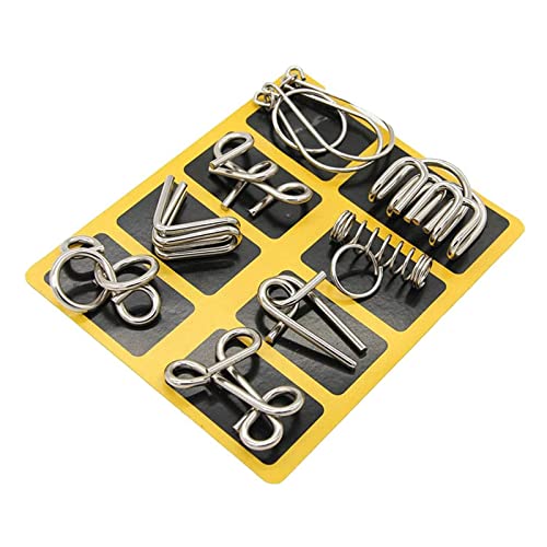 JasCherry 8 Stück Metall Puzzle Entwirrung Puzzles Geduldspiele Set - Knobelspiele Logisches Rätsel Denkspiel Spielzeug - Ideal Denksportaufgaben Spielzeug und Geschenk für Erwachsene und Kinder #03 JasCherry 8 Stück Metall Puzzle Entwirrung Puzzles Geduldspiele Set - Knobelspiele Logisches Rätsel Denkspiel Spielzeug - Ideal Denksportaufgaben Spielzeug und Geschenk für Erwachsene und Kinder #03 von JasCherry