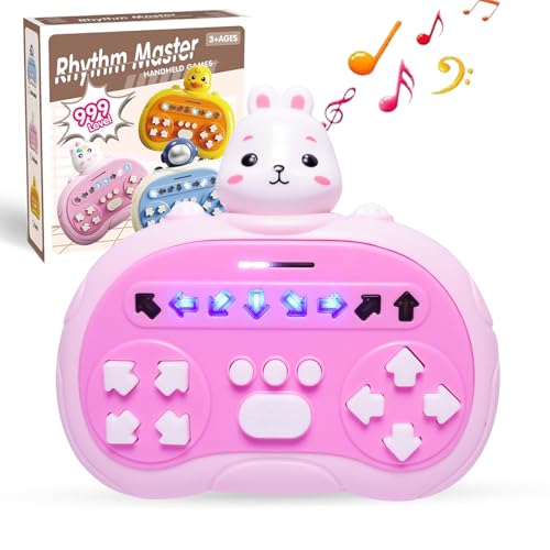 Jastown Rhythmus Spielmaschine für Kinder, Electronic Music Rhythm Game Machine, Quick Push Game Rhythm Master,Rhythmusspielzeug Fidget Toy, Pop-Spiel für 3-12 Jahre, popit Game (Kaninchen) von Jastown