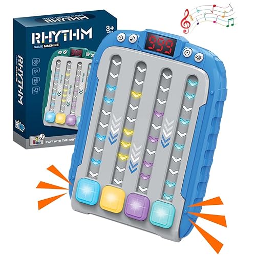 Jastown Rhythmus-Spielmaschine für Kinder, Electronic Music Rhythm Game Machine, Quick Push Game Rhythm Master,Interaktives Fidget Toy, Lernspiel für 3-12 Jahre, Pop It Rhythmus Konsole (Blau) von Jastown