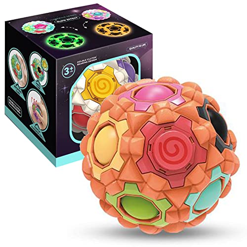 Rotatable Magic Rainbow Puzzle Ball,Zappel Puzzle Ball,Muskelmassagebugel entspannen,Speed Cube Rolling 3D Puzzle Ball,Pädagogische Spielzeug,Stress Relief Magic Ball für Kinder Erwachsene (B) von Jastown