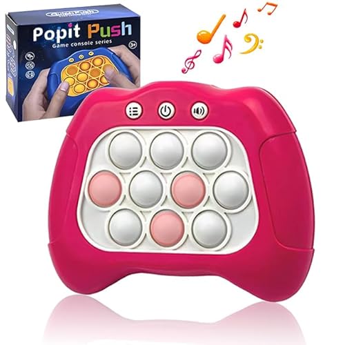 Jastown Schnelle Push Blasen Spielkonsole|Button Puzzle Pop Light up Spiel|Dekompression Breakthrough Puzzle Game Machine|Sensorische Zappelspielzeug für Autismus,Hand Eye Koordinierungsspiel (pink) von Jastown