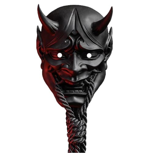 Halloween Maske, Samurai Oni Maske, Japanische Halloween Cosplay Prajna Maske, Anime Dämonen Gesichtsabdeckung, Halloween Ghostface Gummimaske für Maskerade Bühnenauftritt Requisiten von Jauarta