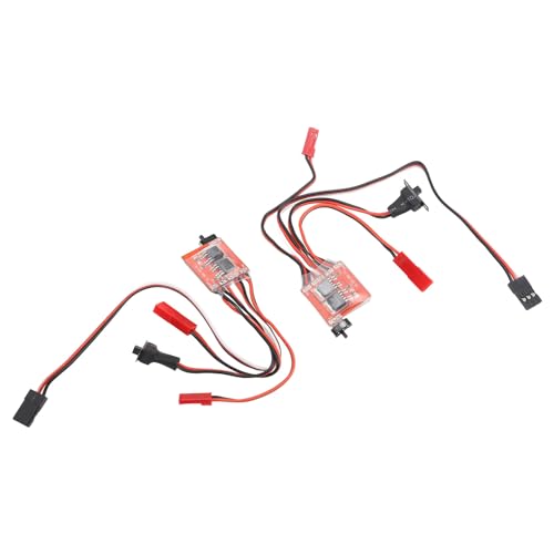 Jauarta 2 Stück RC Gebürsteter Elektrischer Geschwindigkeitsregler 30 A Mini Stabiler RC ESC für 1/16 1/18 1/24 RC Auto Boot von Jauarta