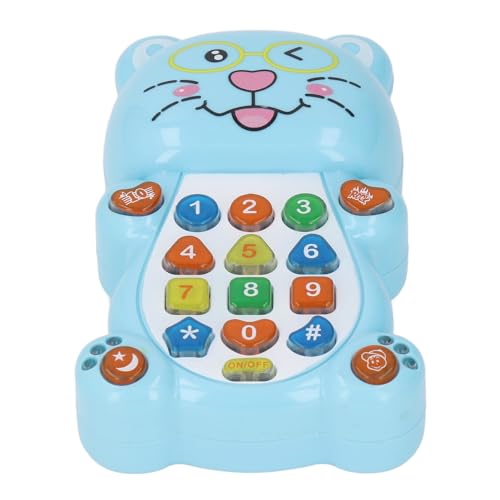 Jauarta Cartoon Tiere Musik Telefon Spielzeug Intelligente Frühe Bildung Lernmaschine Elektrische Puzzle Wissenschaft Lehrspielzeug für Kinder (Blau) von Jauarta