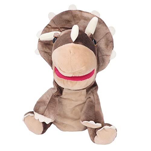 Tier-Handpuppe, Stofftier-Handpuppe, Weiches, Süßes Plüschtier mit Offenem, Beweglichem Mund (Kaffee 25cm) von Jauarta