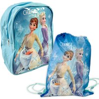 Frozen Rucksack + Turnbeutel mit Anna & Elsa, 2-teiliges Geschenkset von Javoli