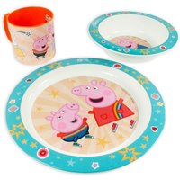 Peppa Wutz Geschirrset aus Kunststoff, 3-teilig von Javoli