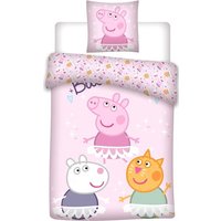 Peppa Wutz Kinderbettwäsche, 2-teilig, 100cm x 140cm von Javoli