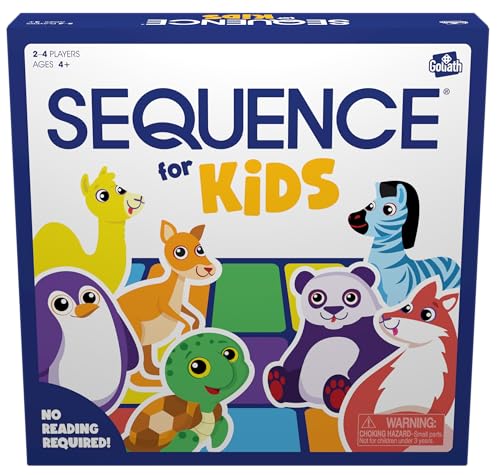 Sequence für Kinder – Das Strategiespiel No Reading Required von Jax, Mehrfarbig, 27,9 cm (2–4 Spieler) von Jax