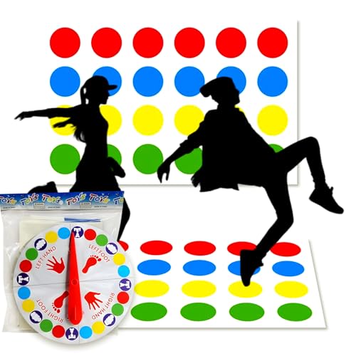 JazRvr Twister Spiel Für Kinder, Twister-Spiel Mit Spielmatte, Geeignet Für Innen Und Draußen, 112 * 160cm, Partyspiele Für Familien Und Teamspiele JazRvr Twister Spiel Für Kinder, Twister-Spiel Mit Spielmatte, Geeignet Für Innen Und Draußen, 112 * 160cm, Partyspiele Für Familien Und Teamspiele von JazRvr