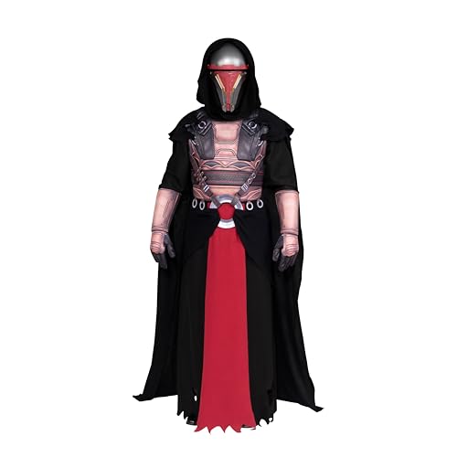 Star Wars Darth Revan Offizielles Halloween-Kostüm für Erwachsene, hochwertige Tunika, mit gepolsterter Brustpanzer, Hüftschärpe, Stulpen und Handschuhen, Größe XL Star Wars Darth Revan Offizielles Halloween-Kostüm für Erwachsene, hochwertige Tunika, mit gepolsterter Brustpanzer, Hüftschärpe, Stulpen und Handschuhen, Größe XL von Jazwares Costume Play