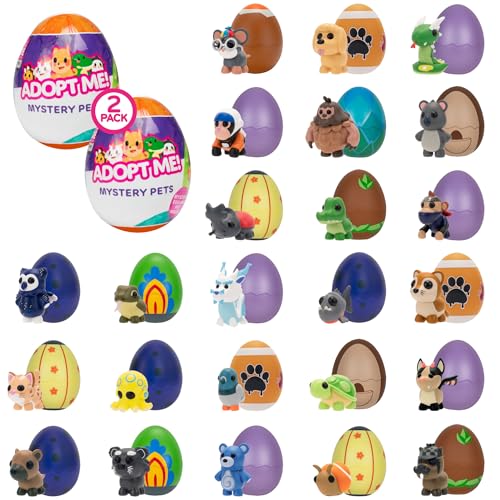 Adopt Me! Mystery Pets Blind Box Egg 2-Pack - Series 4 - Exclusive Virtual Item Game Code - Collectible Mini Animal Toy Figure, Styles May Vary - Easter Gift for Kids, Girls & Boys - 6+ von Jazwares