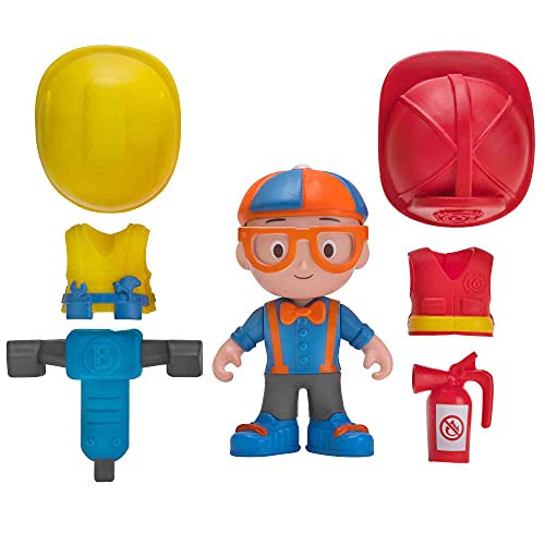 Blippi BLP0136 Job Explorer Figur mit 6 Zugängen, 12,7 cm, Mehrfarbig von Blippi