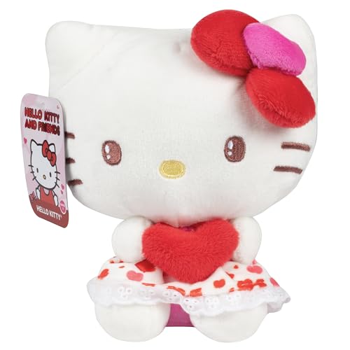 Hello Kitty and Friends 20,3 cm Valentinstag Plüsch mit Herz-Accessoire – 2025 Limited Edition Offiziell lizenziertes Sanrio – Niedliche weiche Puppe Stofftier Spielzeug – Geschenk für Kinder, von Jazwares