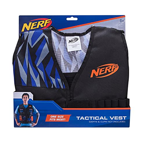 Jazwares NER0157 Nerf Elite Weste, Schwarz/Blau/Grau, One Size von TOY PARTNER