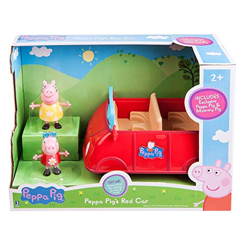 Jazwares PEP0499 Peppa´s großes, rotes Auto mit 2 Spielfiguren von Jazwares