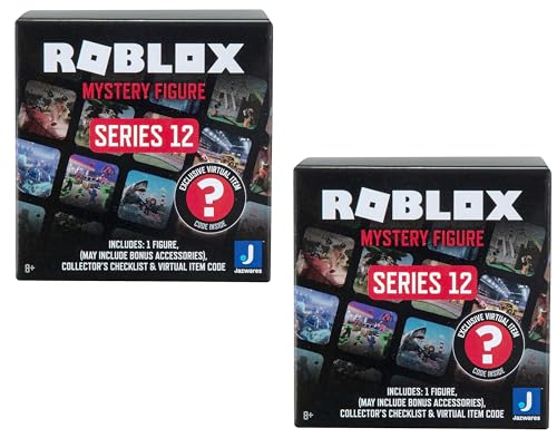 Roblox Actionfigur Mystery Blind Box, 2er-Pack – Serie 12 – Mix & Match Sammelfiguren & Zubehör mit exklusivem virtuellen Artikelcode – Geschenk für Kinder ab 8 Jahren von Jazwares