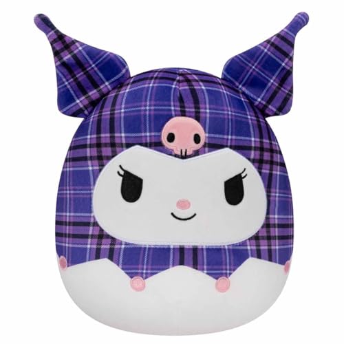 Sanrio Squishmallows Plüsch, 20,3 cm, kariert, Kuromi von Jazwares