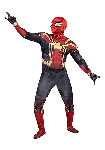 Spider-Man No Way Home Erwachsenenkostüm Spider-Man, integriertes Zentai-Kostüm, Größe L von Jazwares