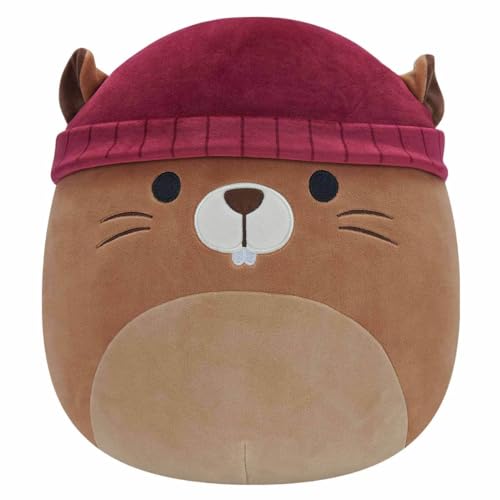 Squishmallows 19,1 cm Chip Der Biber mit Hut, (SQHW00605) von Jazwares