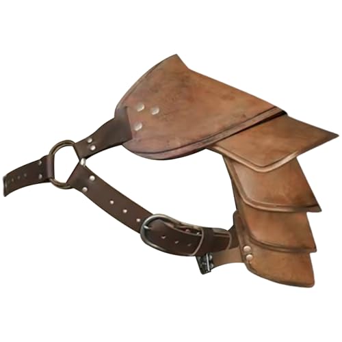 Jcasbdn Leder Pauldron PU Vintage Schulterpanzerung Verstellbares Wikinger -Schulterpanzer für Cosplay Halloween Kostüm Jcasbdn Leder Pauldron PU Vintage Schulterpanzerung Verstellbares Wikinger -Schulterpanzer für Cosplay Halloween Kostüm von Jcasbdn