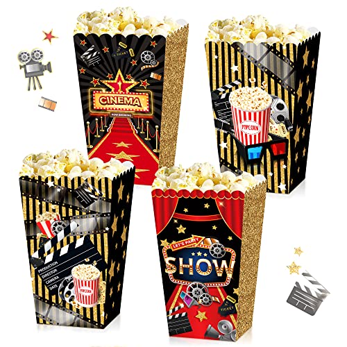 JeVenis 12PCS Kleine Größe Movie Night Party Supplies Movie Night Popcorn Boxen Movie Theme Party Supplies Movie Night Party Favors Movie Night Party Favors Taschen von JeVenis