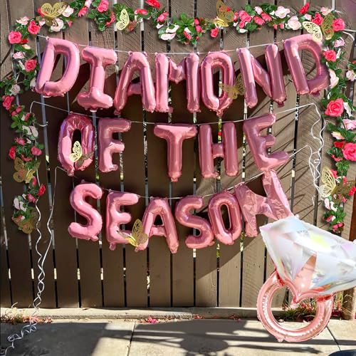 JeVenis Diamond of the Season Banner Tea Party Bridal Shower Decorations for High Tea Party Supplies Garden Party Bridal Shower von JeVenis