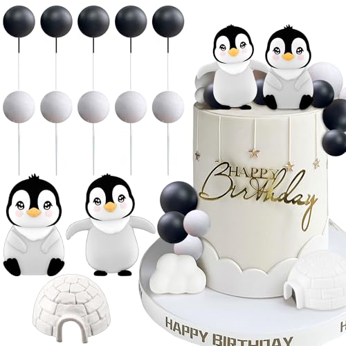 JeVenis Frozen Pinguin Geburtstagsdekoration Pinguin Geburtstag Kuchen Topper Pinguin Party Favors Pinguin Geburtstag Party Supplies von JeVenis