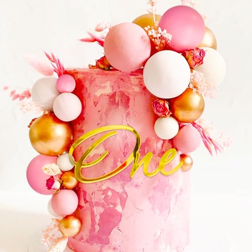 JeVenis Rosa Gold Ein Tortenaufleger Miss Onederful Erste Torte Topper Onederful First Birthday Tortendekorationen für Rosa Geburtstag Partyzubehör von JeVenis