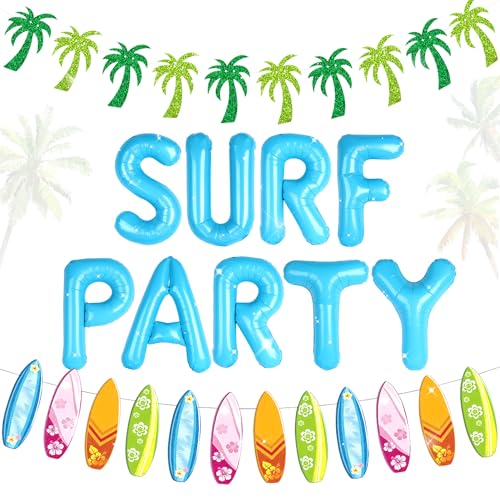 JeVenis Surf Up Party Dekoration Surf Up Party Supplies Hintergrund The Big One Surf Birthday Baby On Board Hintergrund für Sommer Strand Babyparty Geburtstag Party von JeVenis