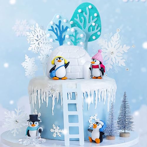 JeVenis Winter Pinguin Kuchen Dekoration Winter Onederland Kuchen Dekoration Schneeflocke Kuchen Dekoration Winter Onederland Party Supplies von JeVenis