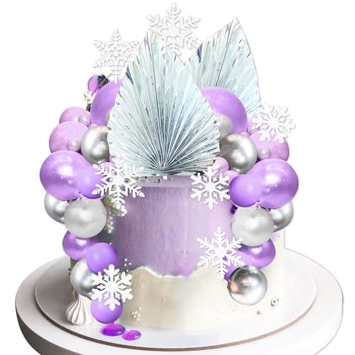 JeVenis Winter Onederland Kuchendekoration Gefrorene Tortenaufleger Winter Wonderland Tortenaufleger Schneeflocken Tortendekoration für Schneeflocken Dusche Geburtstag von JeVenis