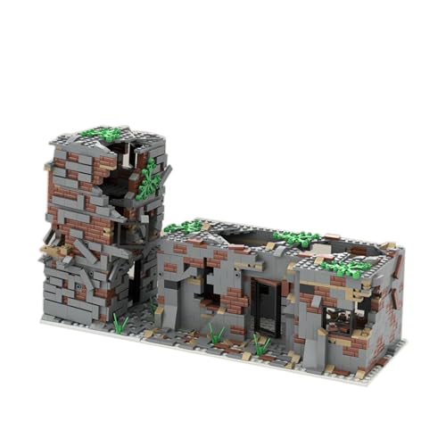 Jeamoc Militär Ruine WW2 Ruine Haus Bausteine Bauset, WW2 Ruine Gebäude Militär Haus Bausteine Bauset, 1300+ Teile, Kompatibel mit Lego Jeamoc Militär Ruine WW2 Ruine Haus Bausteine Bauset, WW2 Ruine Gebäude Militär Haus Bausteine Bauset, 1300+ Teile, Kompatibel mit Lego von Jeamoc