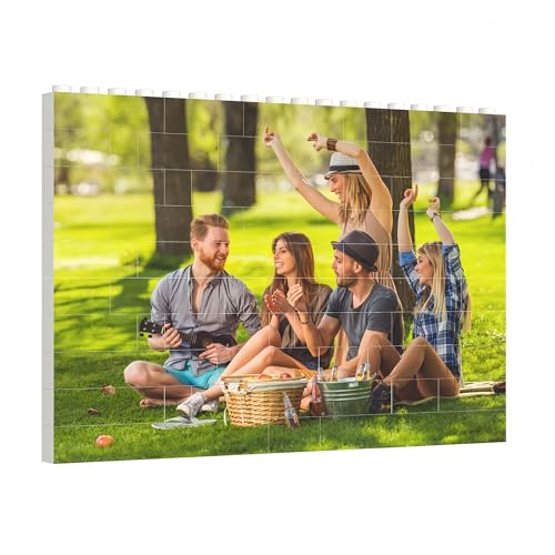 Personalisierte Bausteine mit Foto Puzzle mit Eigenem Bild Herz Form Bausteine Benutzerdefiniertes Bild Weihnachten Geburtstag Geschenke (Horizontal) von JeathFea