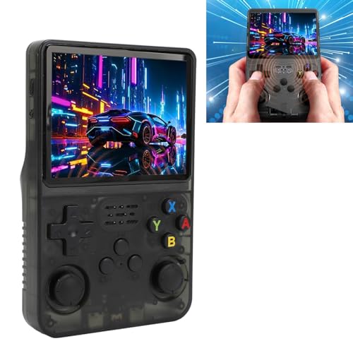 Handheld-Spielekonsole, R36S 64-Bit-Retro-Spielekonsole mit 3,5-Zoll-IPS-Bildschirm (640 X 480), Tragbare Handheld-Videospiele mit 3500-mAh-Akku für Linux-System, für Kinder und von Jectse