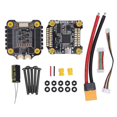 Jectse F405 V4 Flight Controller Stack, 30x30 Bluetooth Stack mit BLS 50A 4-in-1 ESC-Board, Kabellose Betaflight-Konfiguration, Black Box, FPV-Barometer, für O3 Air Unit von Jectse