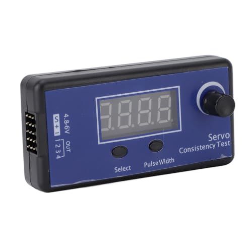 Jectse RC-Digital-Servo-Tester, ESC-Konsistenz-Geschwindigkeitstester für RC-Hubschrauber-Flugzeug-Auto-Motordrosselanzeige, 800-2200us Hochpräziser OGRC RC-Digital-Servo-Tester von Jectse